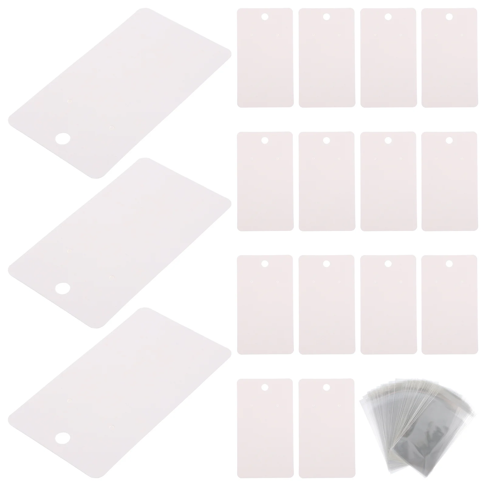 1 مجموعة 1 مجموعة من حامل الورق الصغيرة القرط قبل قطع الثقوب لتخزين المجوهرات كرافت ورقة عرض القرط بطاقات التعبئة والتغليف قلادة #2