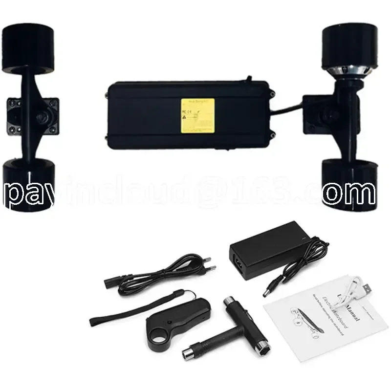 

Four-Wheel Electric Skateboard Modification Kit Diy Full Set Accessories Hub Motor Controller Battery Box 2.2ah Double Drive