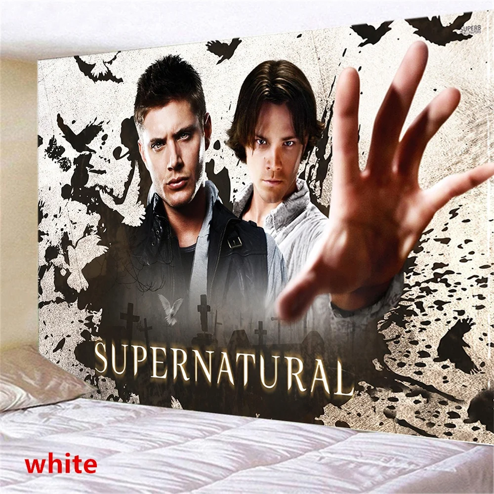 TV Series Supernatural Wall Hanging for Bedroom Living Room Hall Wall Painting Tapestry 95x73cm Wall Tapestry Decoration