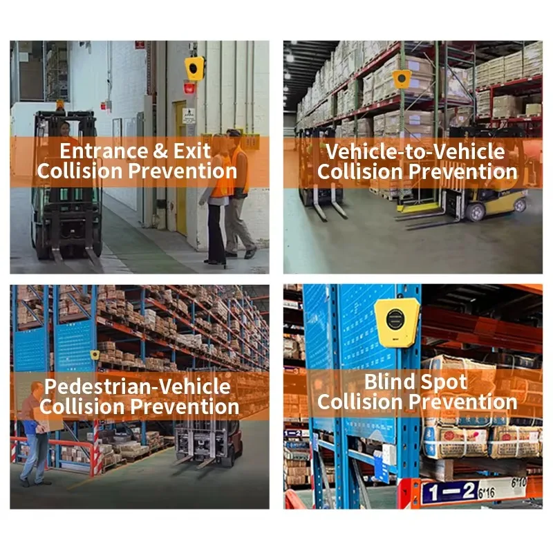 Anti-collision Blind Corner Safety System Warehouse Shelf Infra-red Mobile Sensor Forklift Corner Blind Spot Announcer Other