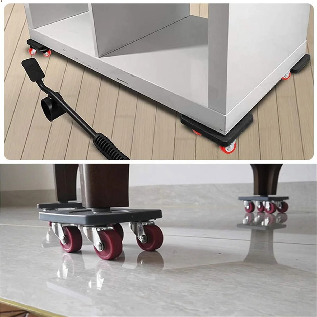 400KG Heavy Duty Furniture Lifter Transport Mover Lifter Sliders Wheel Easy Furniture Mover Wheel Roller Bar Tool Set