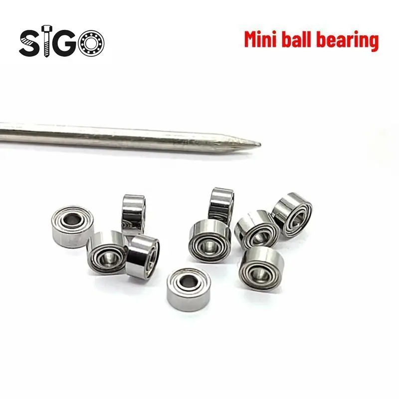 10/50/100PCS High Quality Mini Bearing Deep Groove Ball Bearing Inner Diameter 1 1.5 2 2.5 MM Outer Diameter 3 4 5 6 7 8MM