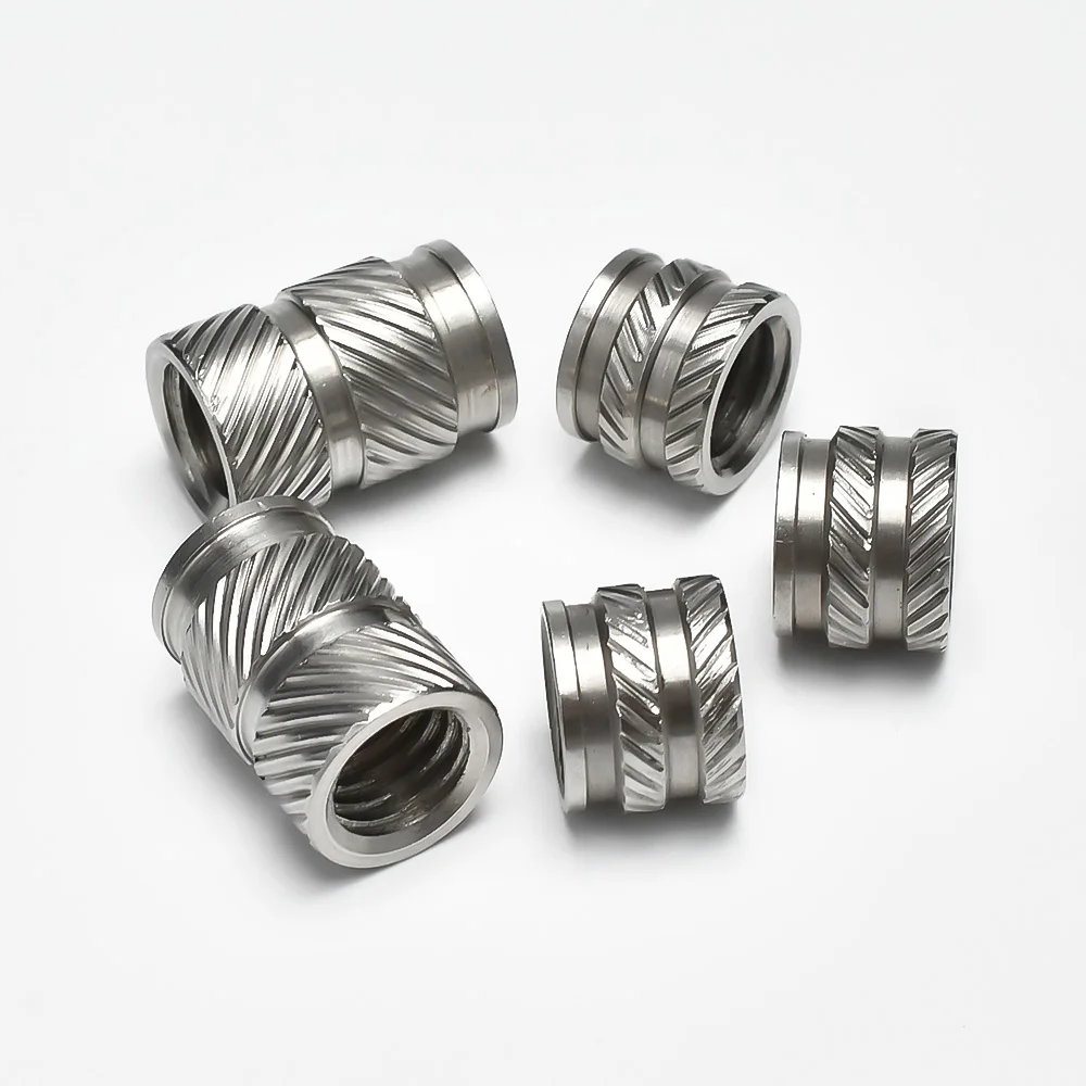 M2 M2.5 M3 M4 M5 M6 M8 M10 304 Stainless Steel Insert Nut Hot Melt Knurled Double Twill Injection Embedment Nuts For 3D Printer