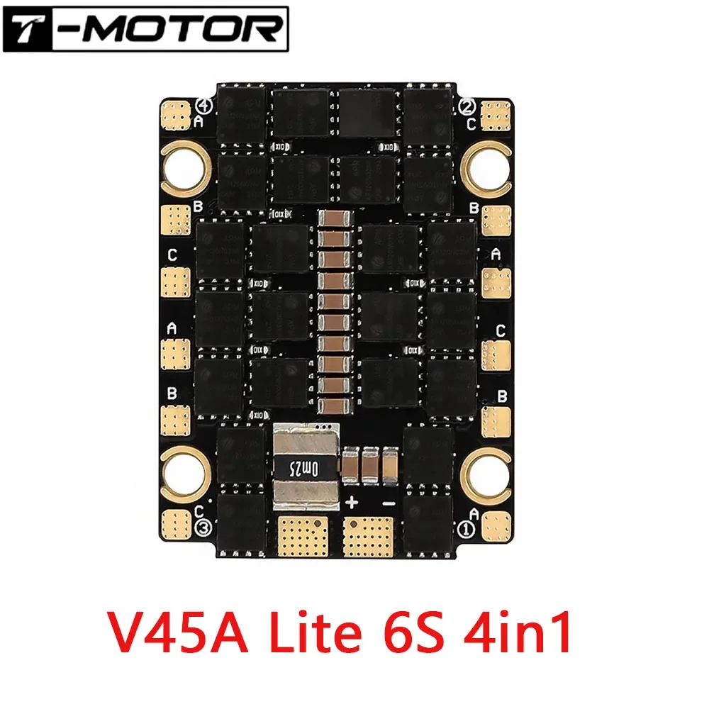 

T-Motor v45a lite 6s 4 в 1 esc, легкий вес, электронный контроль скорости для гоночного дрона fpv rc motor...