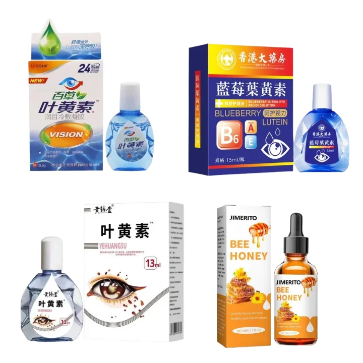 Blueberry Lutein Eye Drops Eyes Pain Dry Itchy Fatigue Protect Myopia 15ml Liquid Improvement Eyesight Care K8c6