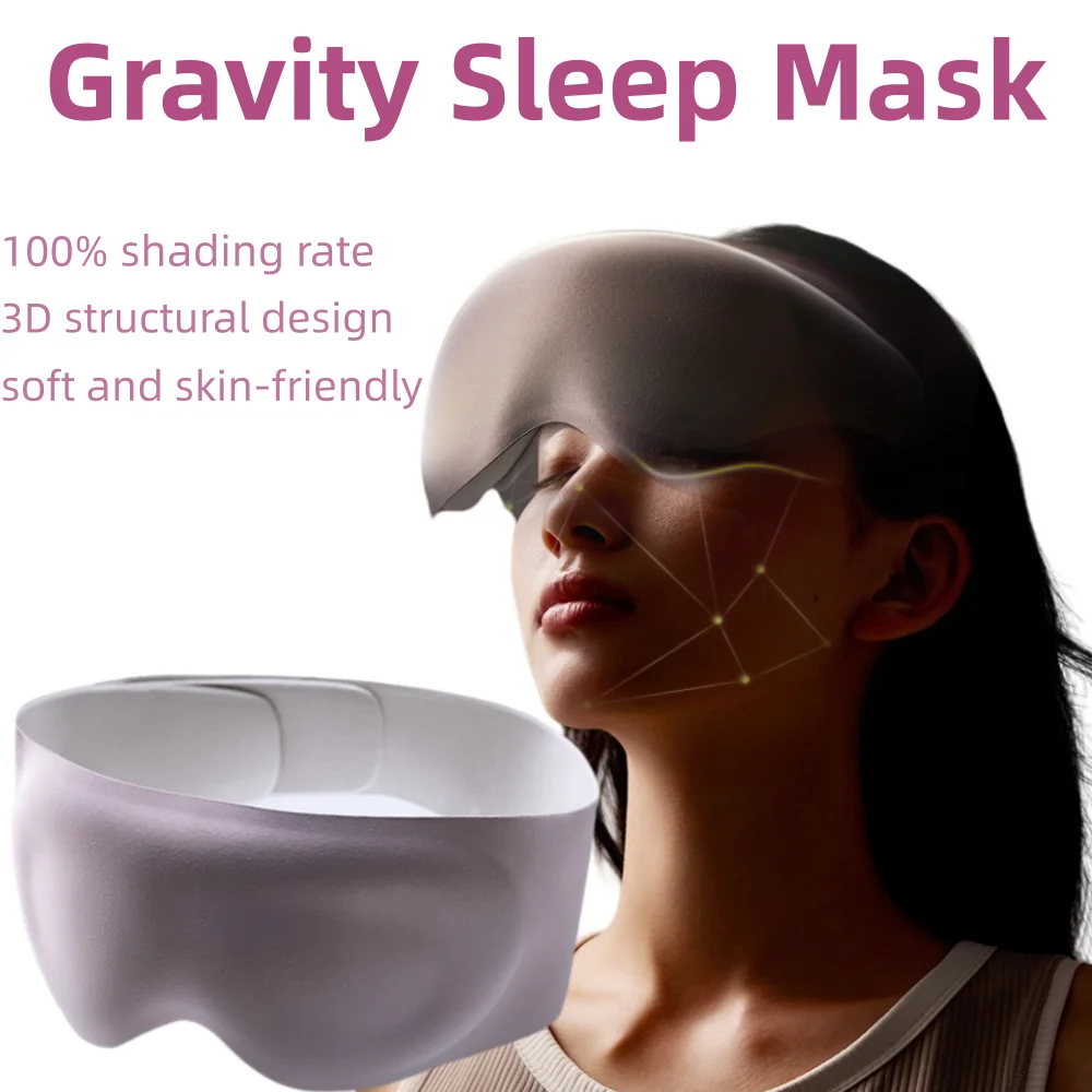 

Gravity Eye Mask Blackout Adjustable Weighted Eye Mask for Nap Fatigue Relief Sleeping Mask Dormitory Relaxation Supplies