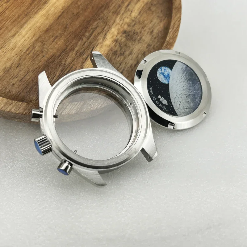 متعددة الوظائف 40 مللي متر Speedmaster ساعة حافظة مناسبة تناسب Omg VK64/63 حركة كوارتز 20 مللي متر الفولاذ المقاوم للصدأ حزام الساعات