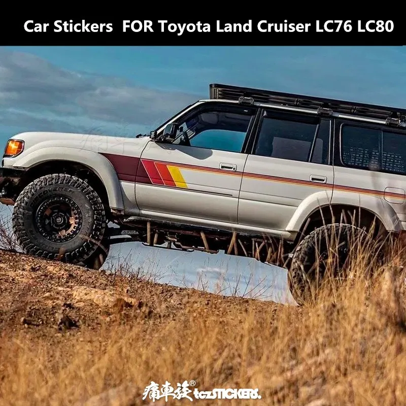 Car Stickers Vinyl Decals FOR Toyota Land Cruiser LC76 LC80 Retrofit Custom Sports Fashion Car Film Accessories