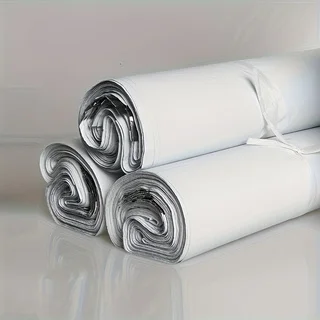 Double Layer White Silver Self Seal Poly Mailers 19 Pack, Durable Thick New PE Courier Bags, Two Size Options Multipurpose Pouch