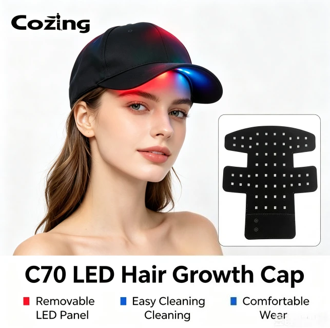 450nm&650nm Dual-Wavelength Infrared Red Light Cap – Scalp Care Therapy for Hair Regrowth & Anti-Thinning Relaxation Treatment