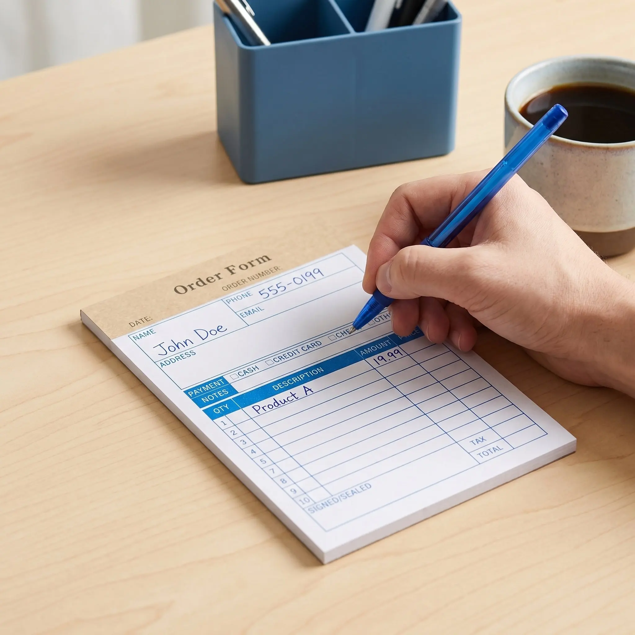 5pcs-2-part-order-form-duplicate-invoice-receipt-book-for-small-business-vendor-orders-sale-transaction-record-keeping-inkproof