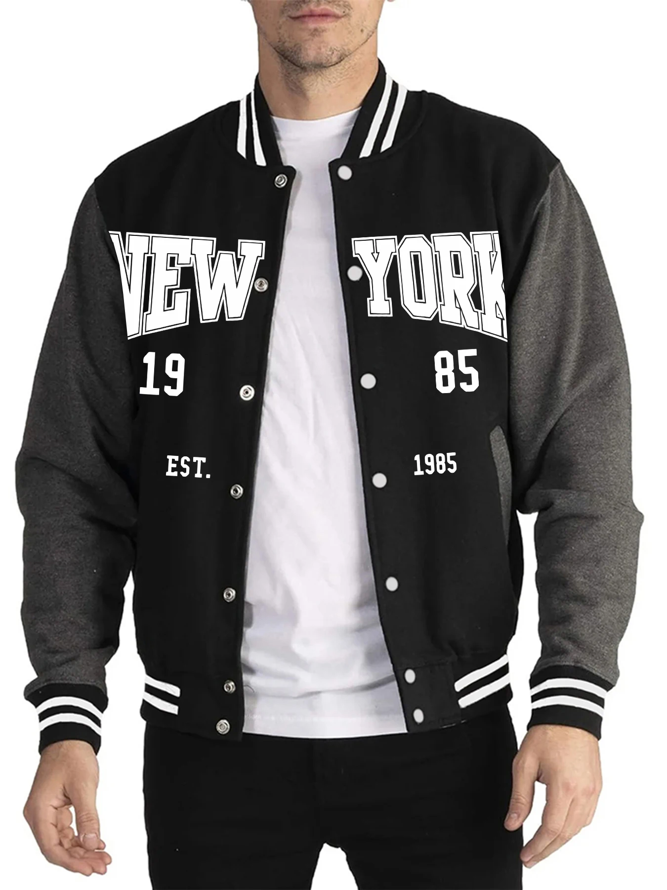 New York City America Baseball Uniform Man Number 1985 Hoodies est.1985 Men American Jacket fur-liner Spring Autumn Clothing