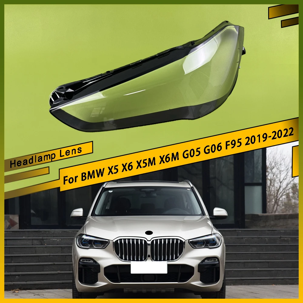 

Front Headlight Cover Transparent Shade Lamp Headlamp Shell Plexiglass For BMW X5 X6 X5M X6M G05 G06 F95 2019 2020 2021 2022