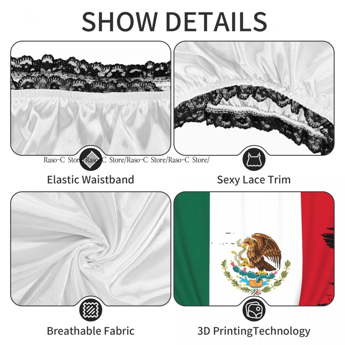 Funny Granny Underwear Vintage Mexico Michoacan Mexican Flag Gag Gift Granny Panties view 4