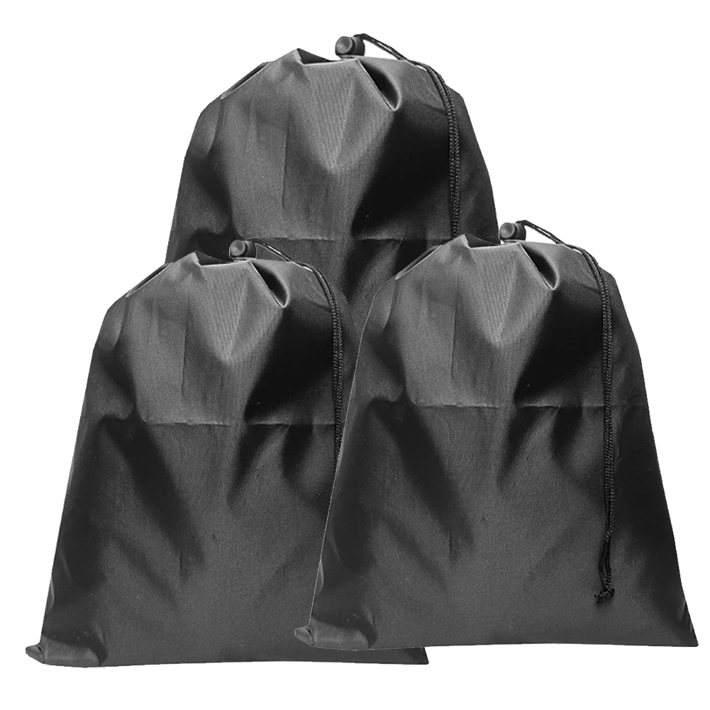 For Traveling For Camping For Gym Drawstring Bag Storing Daily Tools Black Easy Cayying Lightweight Multipurpose