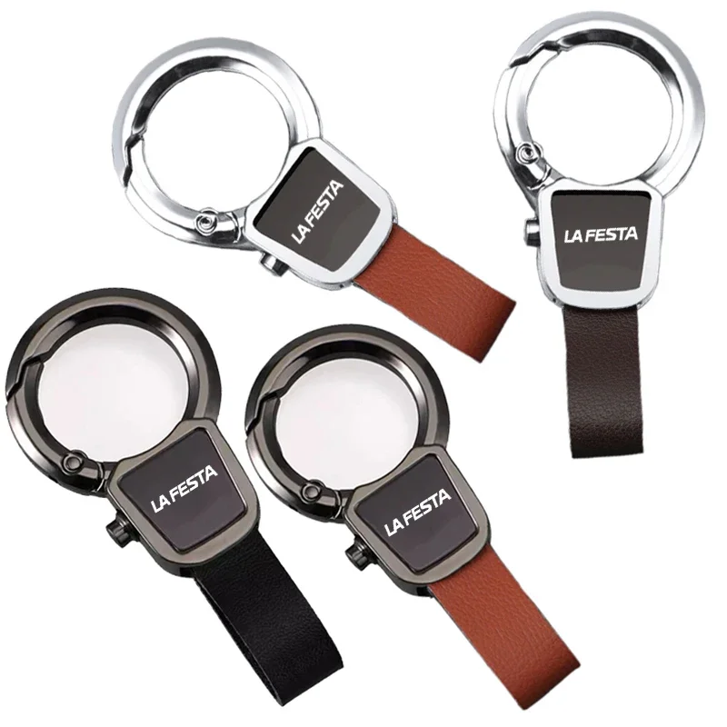 Keychains Waist Belt Buckle Women Men for Hyundai LA Festa Badge 2025 i30 i40 i10 i20 Car Key Chains Rings Keyring Pendant Gifts