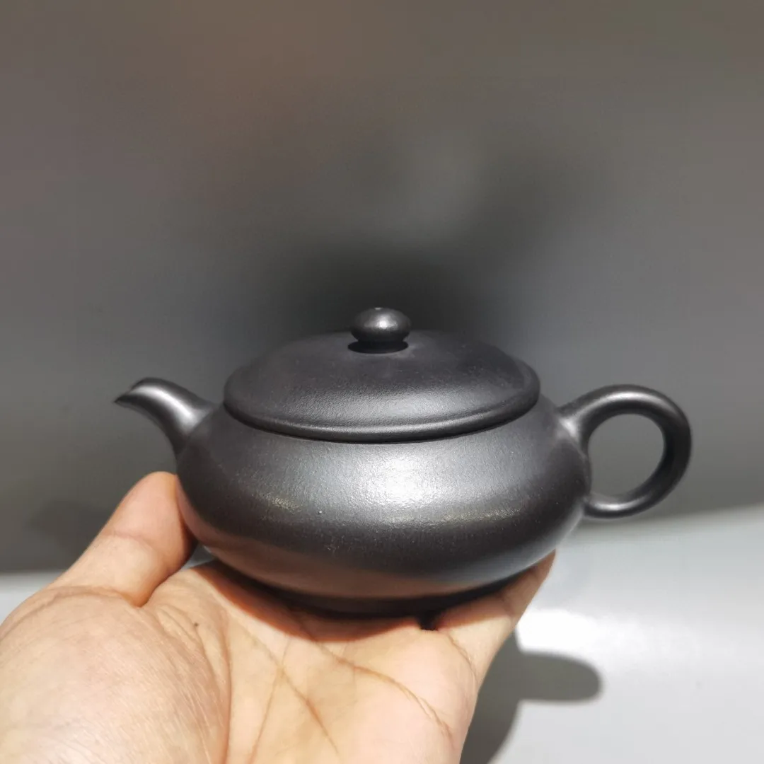 Old Chinese Handicraft Enameled YiXing Zisha (red stoneware) Teapot,Plain teapot,with mark, Free shipping