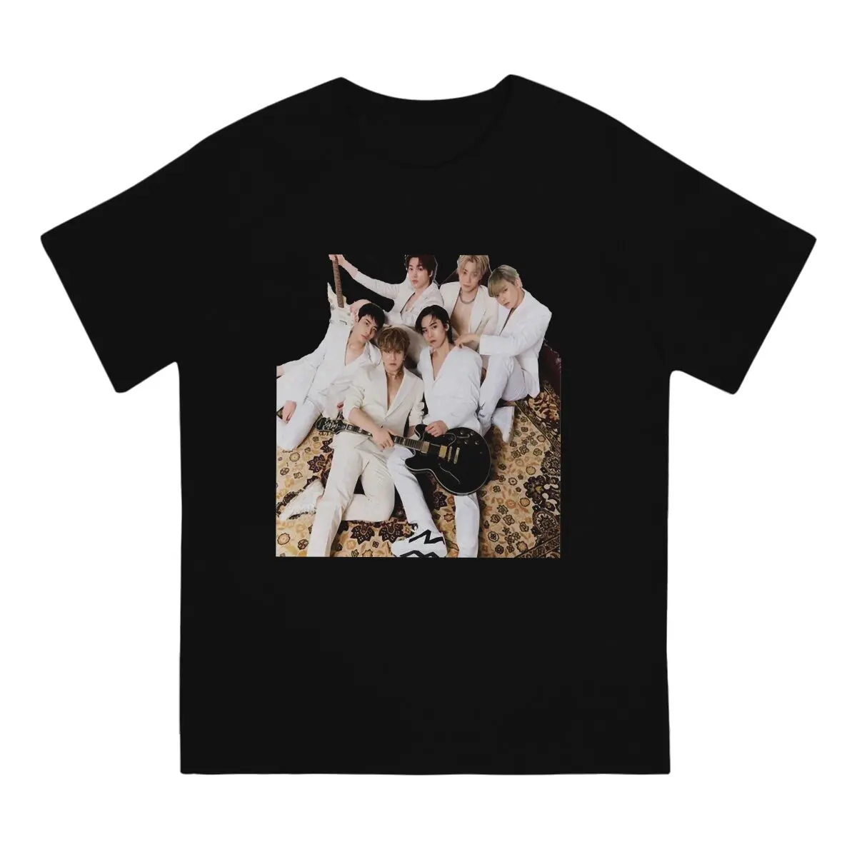 

Popular Korean Boys' Troupe Man's TShirt ASTRO Crewneck Tops Fabric T Shirt Funny High Quality Birthday Gifts