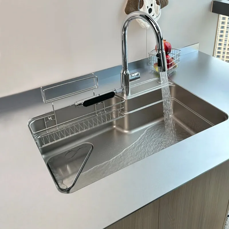 304 scratch-resistant solid countertop stainless steel island, scratch-resistant sink integrated welding kitchen