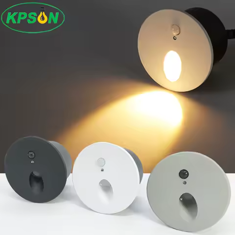 Recessed LED Step&amp;Stair Light 3W Home Deck Door Side Hallway Wall Lamp Doorway Passage Motion Sensor Night Lights AC110-220V