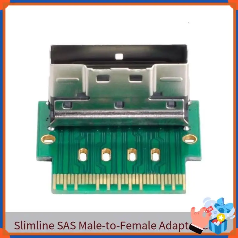 

Компактный 90-х ° Turn SFF-8654 8I X8 Защитная карта интерфейса Slimline SAS «папа-мама» адаптер-удлинитель адаптера тестовые инструменты