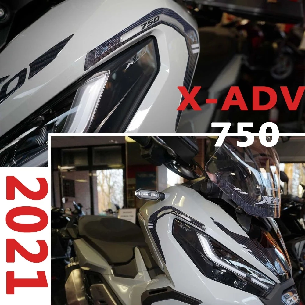 For XADV750 X-ADV 750 2022-2024 2023 Motorcycle 3D Gel Fishbone Fuel Tanks Stickers Body Protective Decoraction Decals x-adv750