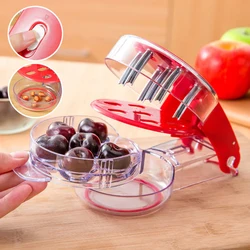 Portable 6-Hole Fast Cherry Pitter Cherry Stone Remover Seed Separator Remove Cherry Bones Kitchen Fruit Corer Olive Pit Tools