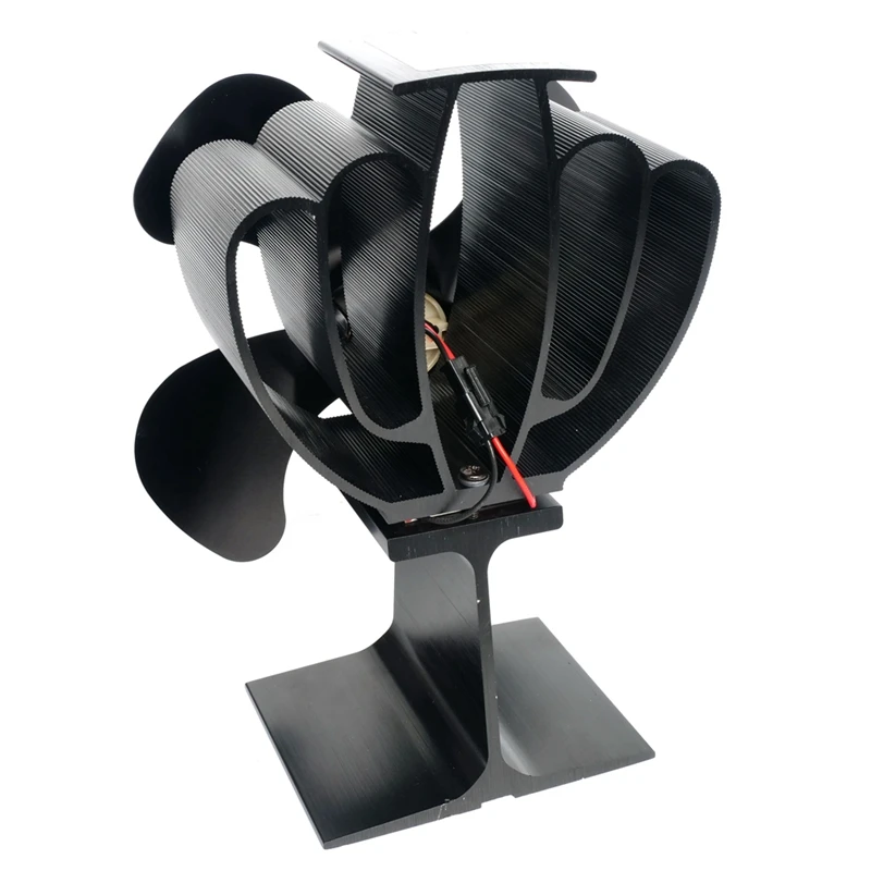 Fireplace Fan 4 Blades Heat Powered Stove Fan For Wood/Log Burner/Fireplace Fan Efficiently Circulates Warm Air