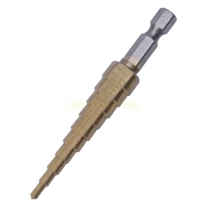 57QF HSS Bước được bao phủ Bộ 1/4 Shank 3-12mm Công cụ cắt công cụ