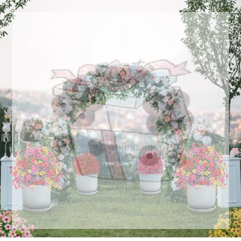 【CC】Artificial Flower,Artificial Petunias With Ground Stake, 18