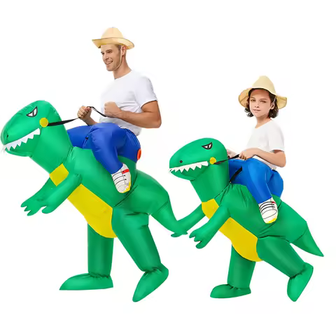 Funny Dinosaur Inflatable Costume Adult and Children's Set Cosplay Role Playing Costume Atmosphere Funny Costume Halloween Cloth