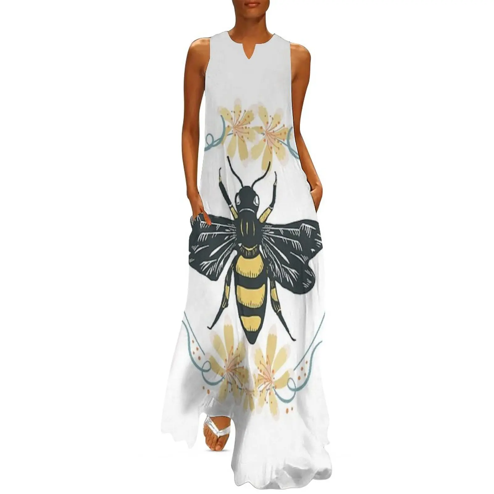 

vintage Manchester worker bee - flower manchester bee Long Dress sexy short dresses daring evening dress women dresses for prom