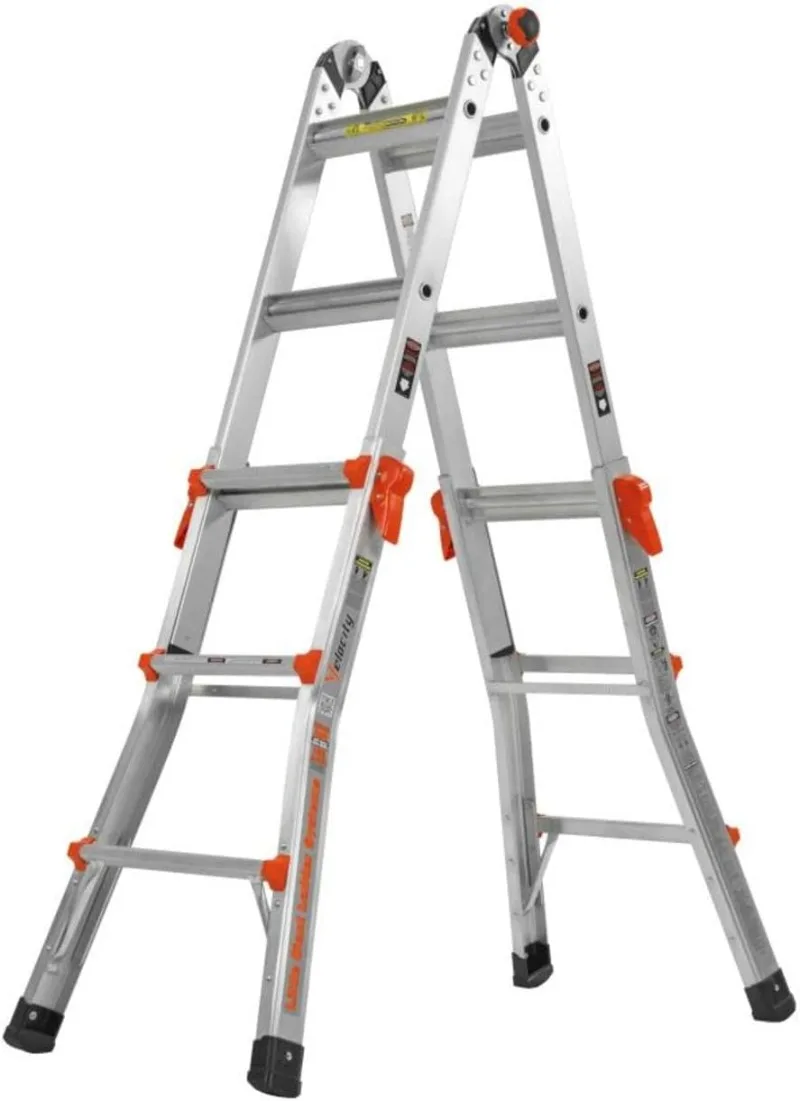 Little Giant Ladder Systems, Velocity, M13, 13 pies, escalera multiposición, aluminio, tipo 1A, clasificación de peso de 300 lbs, (15413-001)