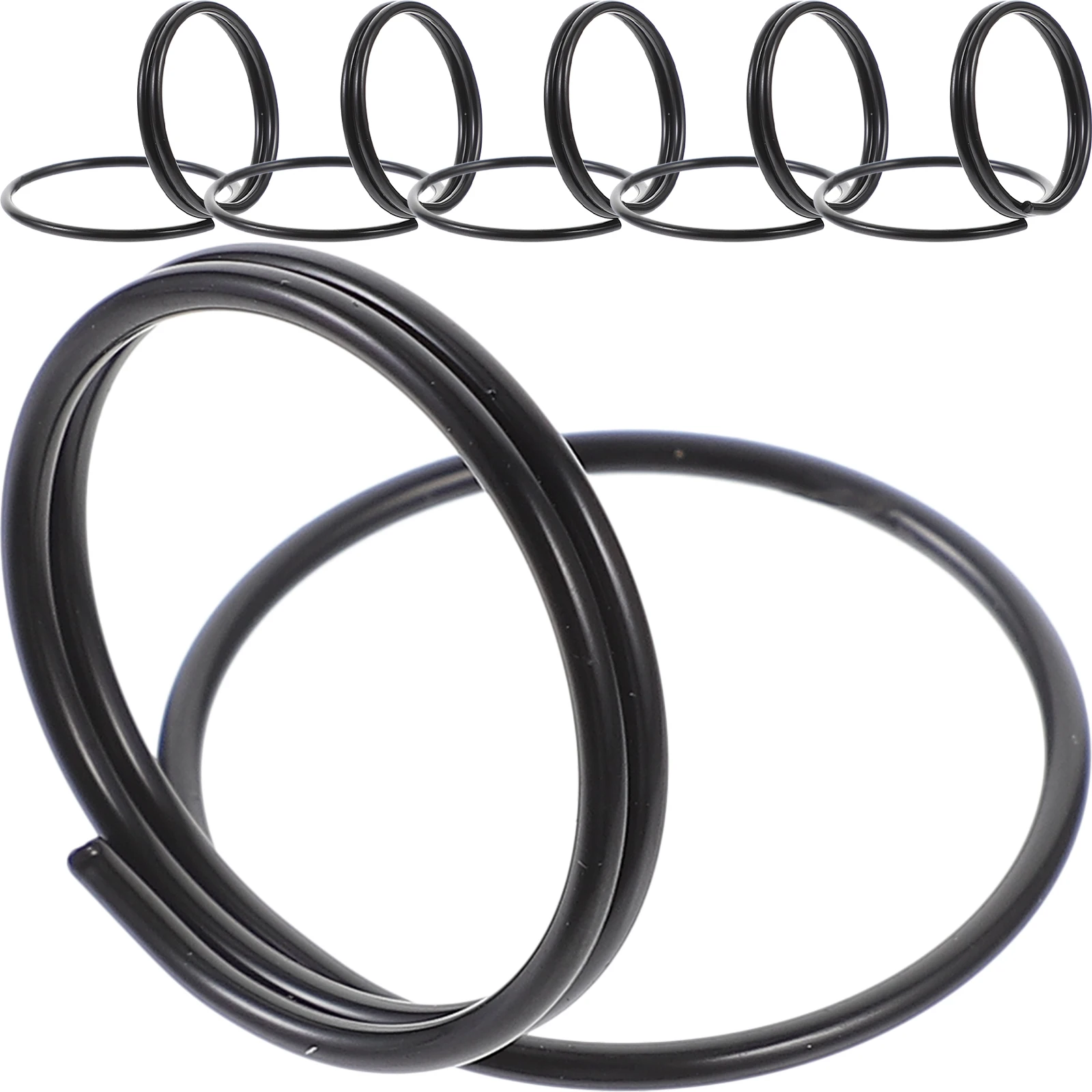 

6pcs Metal Note Clips Black Double Layer Round Ring Place Cards Holder Memo Card Holders Table Number Wedding Party Supplies