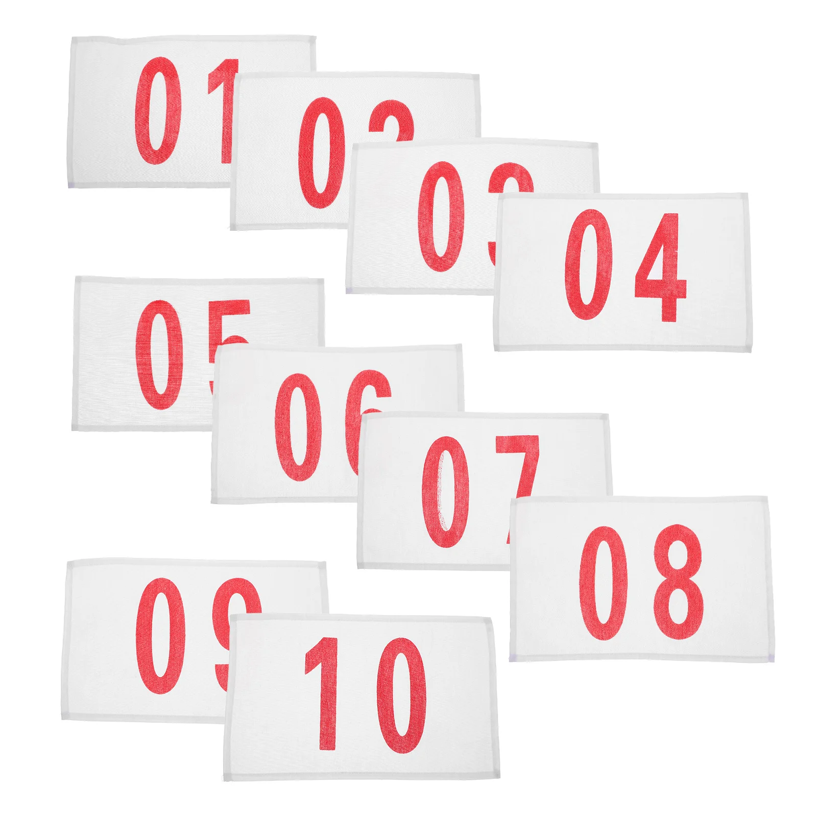 10 قطع من سباق الجري الأحمر 01-10 كبيرة متينة مقاومة للماء ومضادة للتمزق وقابلة للتعديل لأحداث الماراثون والتدريب خفيفة الوزن #6