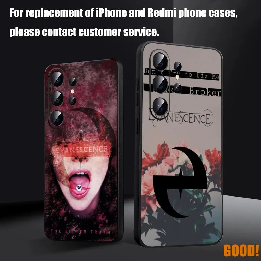 E-EvanescencES Phone Case For Samsung Galaxy S26 S25 S24 S23 S22 S21 S20 Plus Ultra Fold A Soft Black