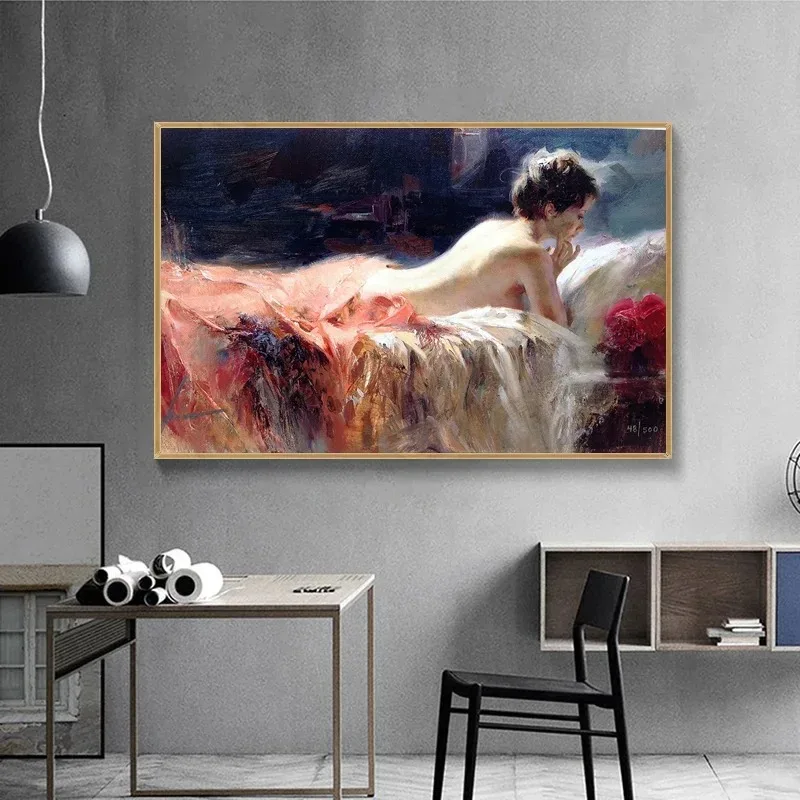 Sexy Nude Women Retro Poster Hylas and The Water Nymphs Henrietta Rae Canvas Painted Print Wallpaper Picture Home Decoration