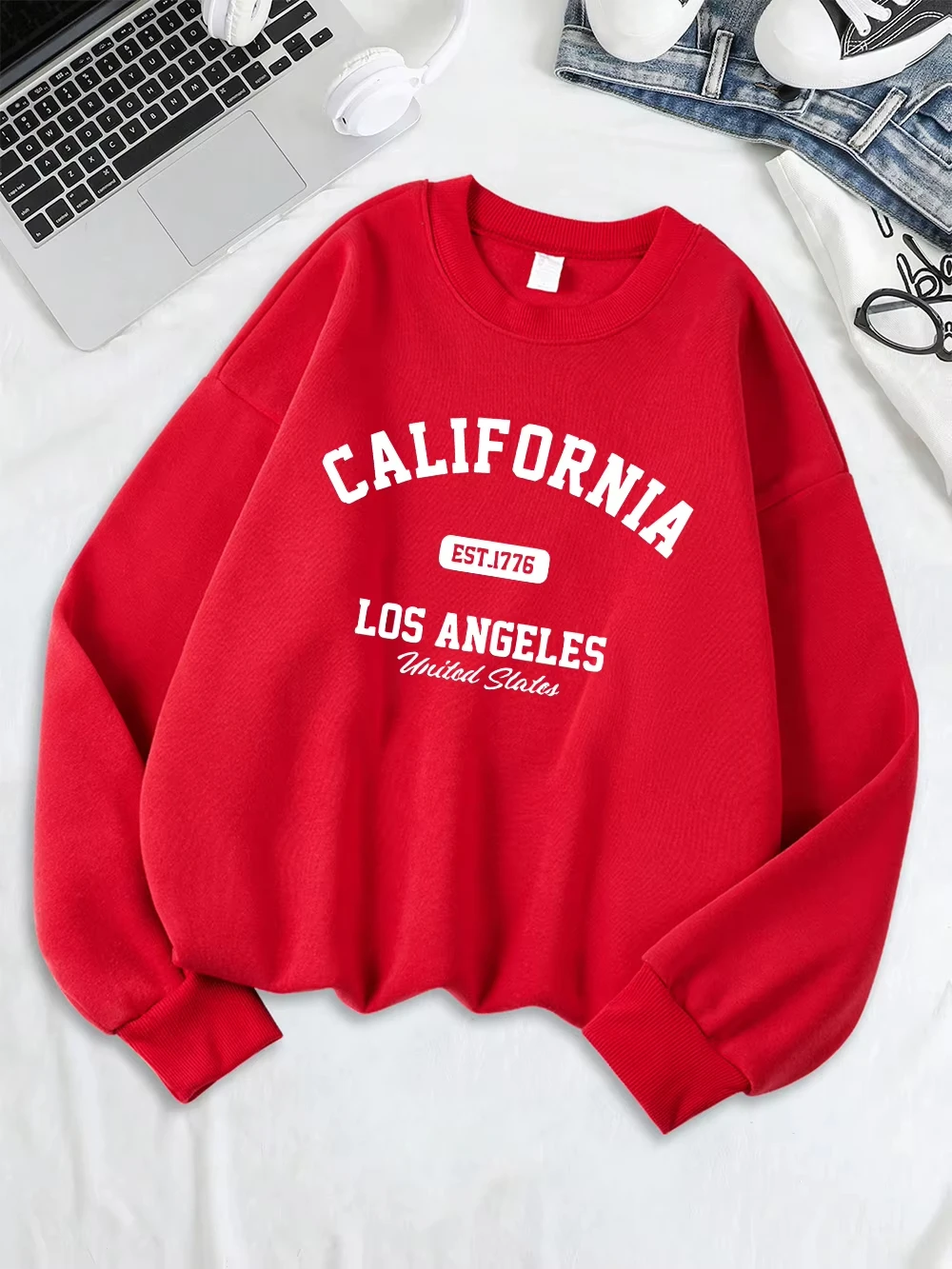 Camiseta com Estampa Floral, Suave e Respirável, Casual, Oversized, Moletom de Manga Longa Unissex, Tops Quentes para o Inverno, Confortáveis e Soltos