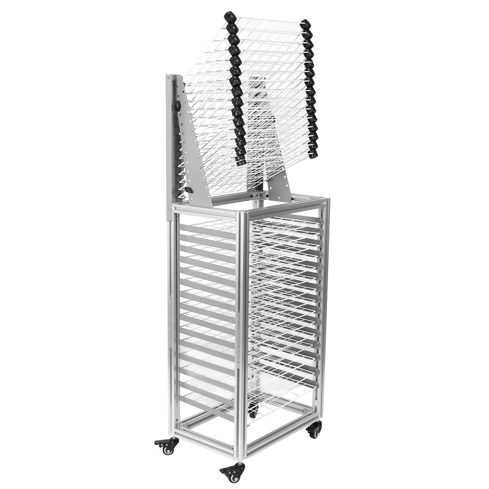 

30-Layer Art Drying Rack with Wheels Mobile Easel Drying Rack Large Capacity Paint Art Storage Stand for Tool/Food/Easel