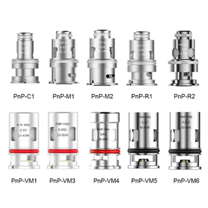 5pcs/lot PnP Series Coil VM1/VM3/VM5/VM6/TM1/TM2/R1/C1/TR1 Coils For DRAG S Plus H80S E60 VINCI X Argus Air MTL PnP-X Pod Tank