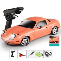 LDRC 1804 RC Car RTR 1/18 2.4G RWD Drift for Mazda MX-5 Gyro LED Light On-Road Alloy Body Shell Racing Vehicle VS 1899 Car