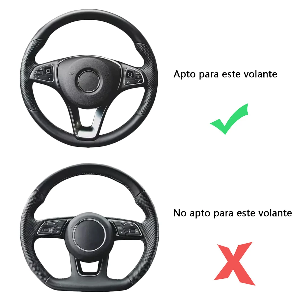 37-39cm Car Steering Wheel Cover with Eco-Friendly Rubber Ring PU Leather Non-slip Sweatproof Car Styling Accessories