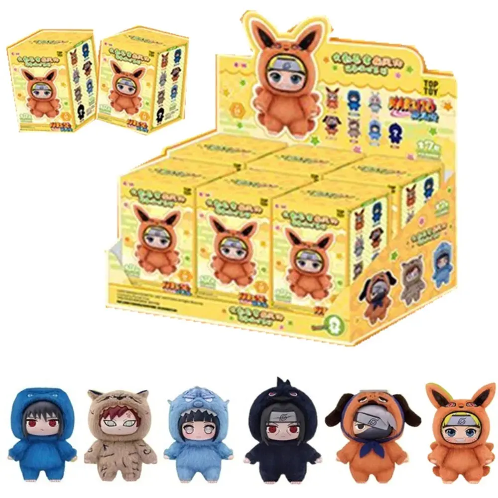 

2025 Top Toy x Eaki Naruto Cute Beast Party-Naruto& Sasuke Blind Box Figure Keychain Charm Plush Doll Anime Characters Toys Gift