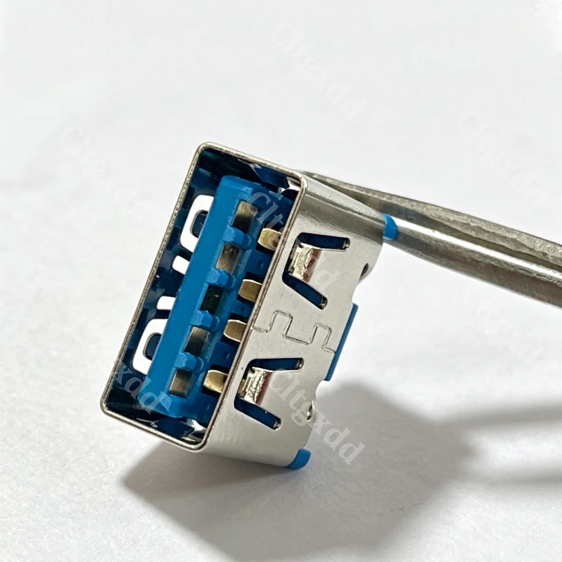 USB 3.0 Typ-A Buchse 9-Pin Rahmenlos Blau Verklebter SMD-Anschluss PCB-Lötanschluss USB-A Buchsenanschluss Ersatzteile zur Reparatur – Detail 4
