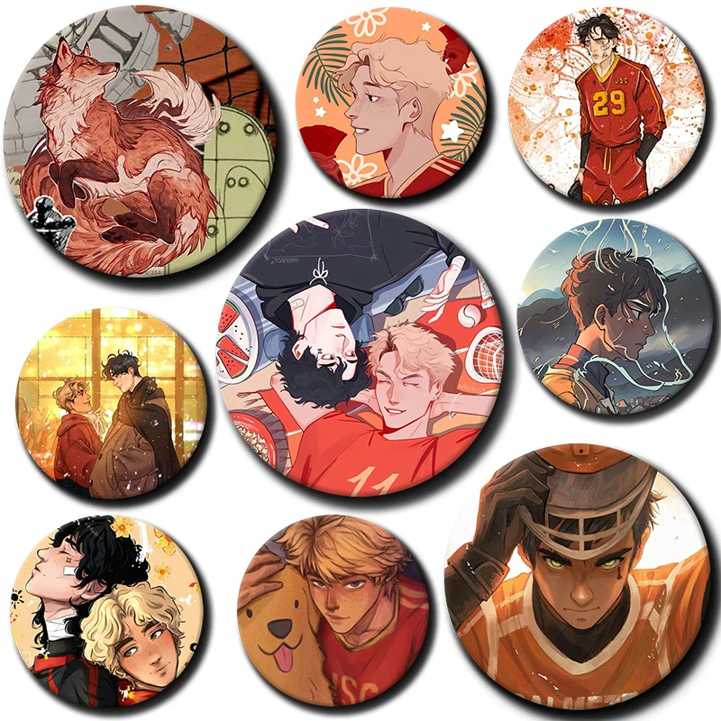 58MM The Foxhole Court Book Cover Redesign Soft Button Pin Women Hat Brooch Fashion Creative Gift Collar Cute Cartoon Lapel Pin