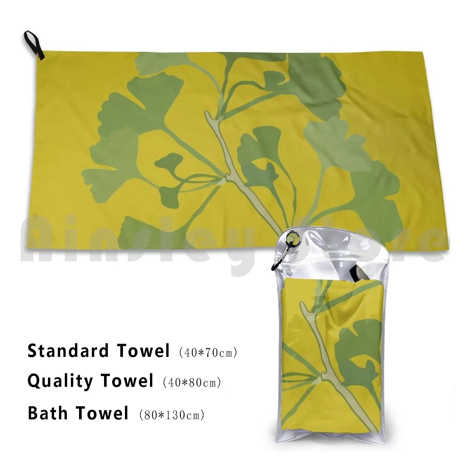 Rama de Ginkgo Biloba Toalla de baño Cojín de playa Rama de Ginkgo Biloba Ginkgo Biloba Planta Hojas Árbol Ginko