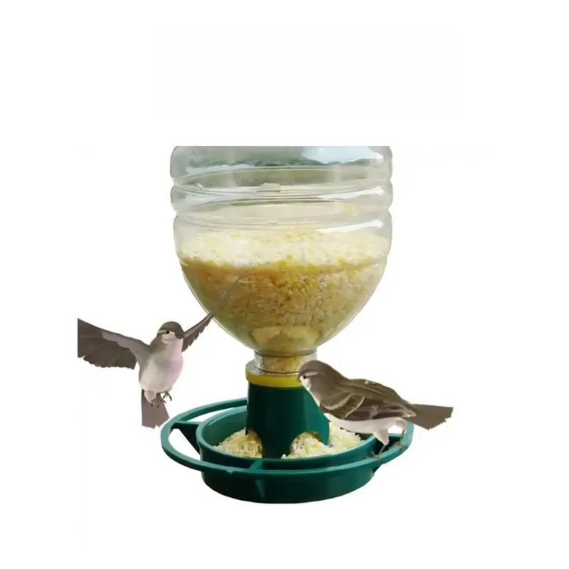Bottle Top Bird Feeder Plastic Hanging Bird Seed Feeder Diy Bottle Adapter For Outdoor Garden Backyard Wild Birds Decoration Sup view 6