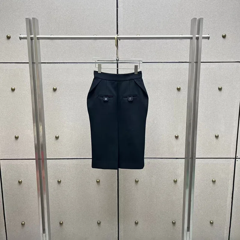 2026, New Style, Women's Half-Dress, Slim-Fitting and Versatile Skirt with Slit and Curved Waist, High-Quality Mid-Length Dress,