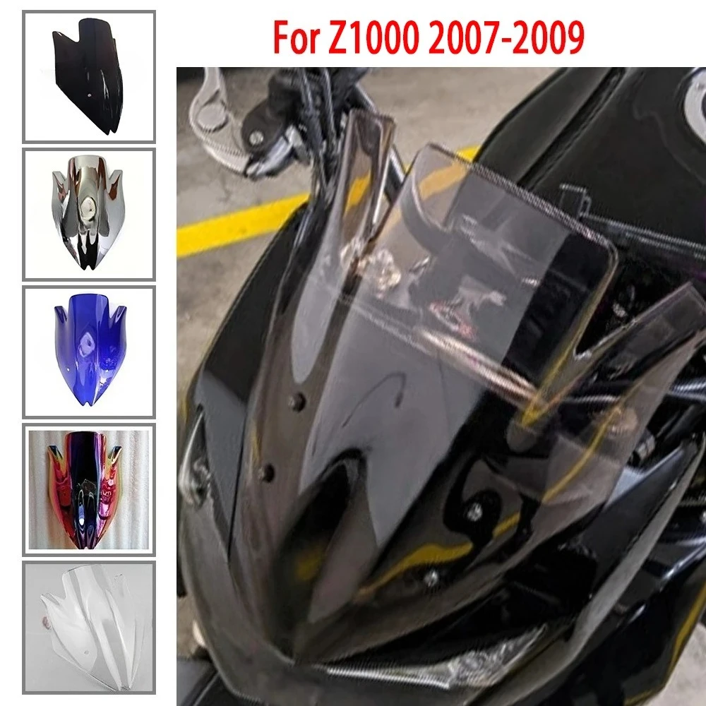 para-brisa-de-motocicleta-para-kawasaki-z1000-z-1000-2007-2008-2009-07-08-09-defletores-de-vento-e-parafusos-de-fixacao