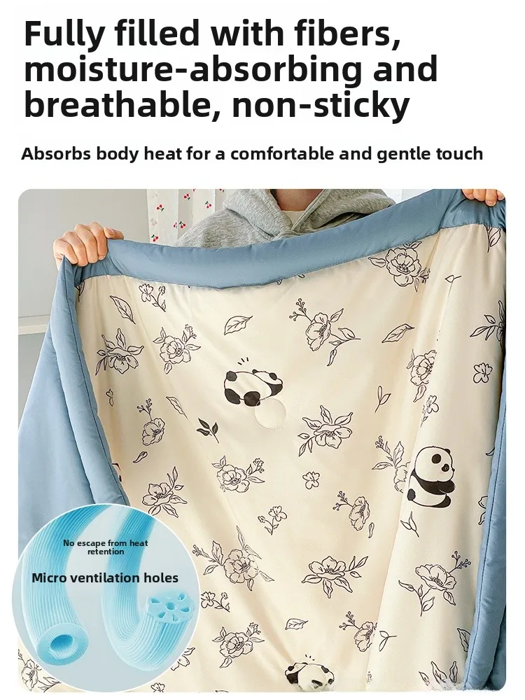 

Lightweight Non-Cotton Air Conditioner Quilt hine Waable Summer Blanket Children's Nap Blanket Polyester Fiber Filled